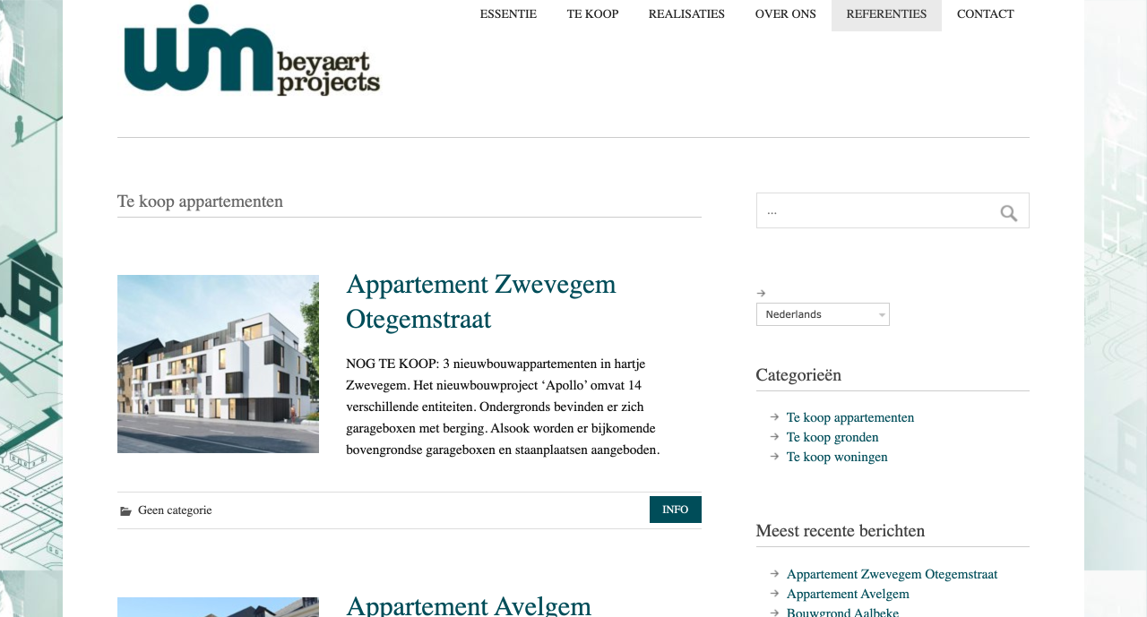 Beyaert Projects gemaakt door "ik wil een site"