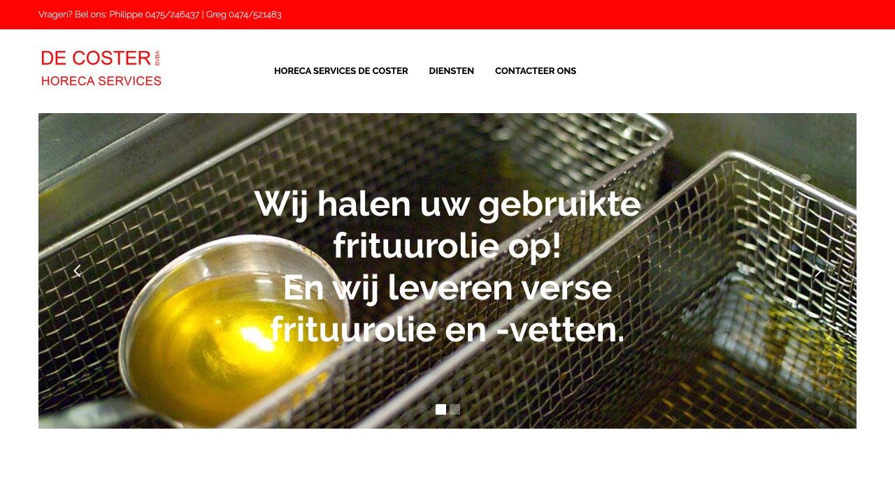 Horeca Services De Coster door " ik wil een site "