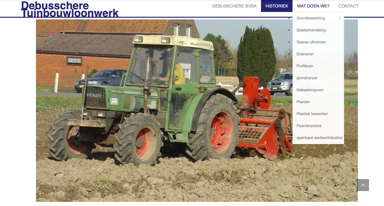 tuinbouw loonwerk debusschere website