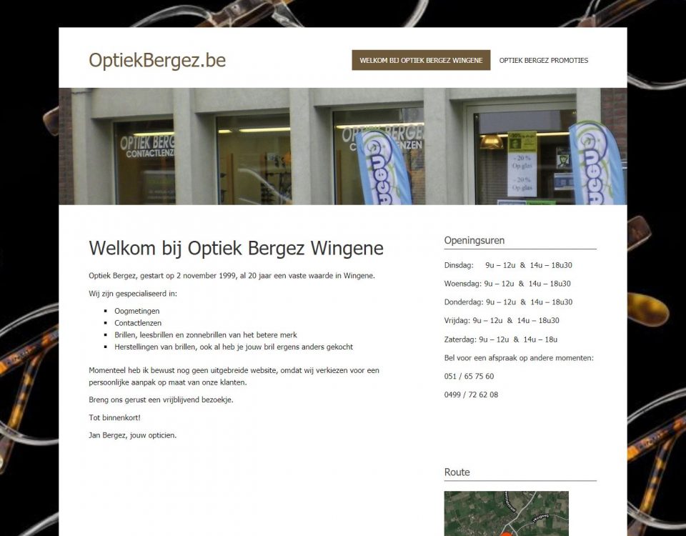 Optiek Bergez website